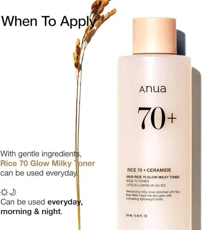 [ANUA] - Anua Rice 70 Glow Milky Toner 250ml - Korean - Skincare Pakistan ANUA - Luxeery