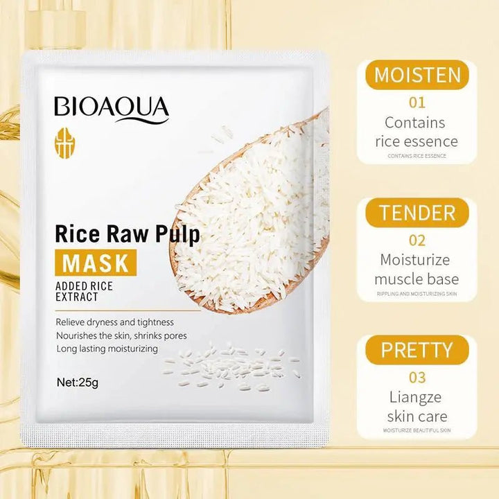 Bio Aqua Rice Raw Pulp Mask 25G bioaqua - Luxeery