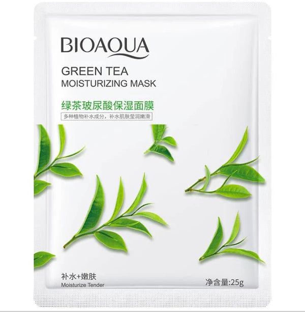 Bioaqoua Green Tea Moisturizing Mask 25G - 1 PC bioaqua - Luxeery