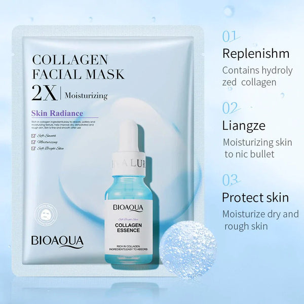 Bioaqua Collagen Facial Mask 2X Moisturizing Skin bioaqua - Luxeery