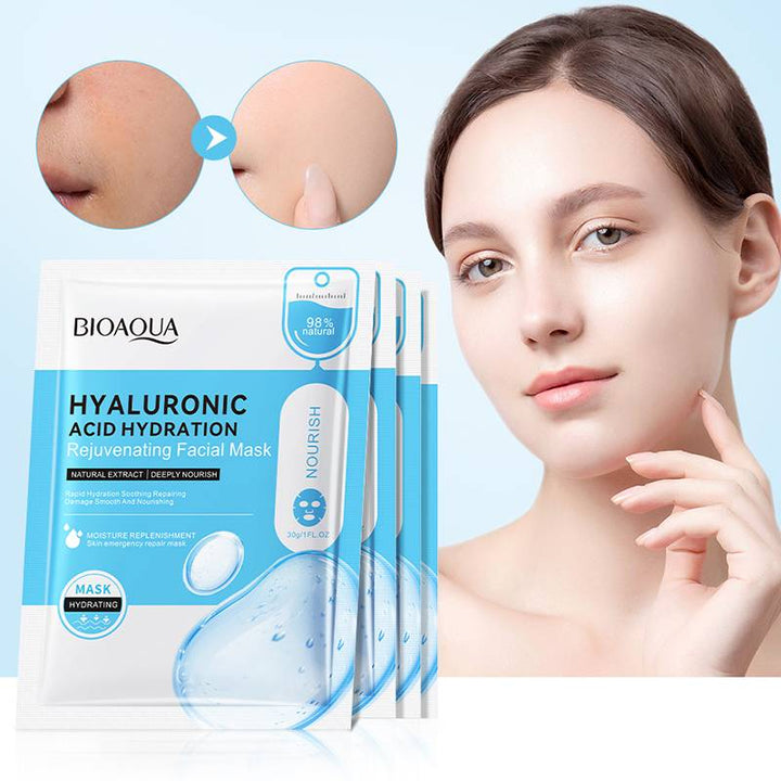 Bioaqua Hyaluronic Acid Rejuvenating Facial Mask 30G - 1 PC bioaqua - Luxeery