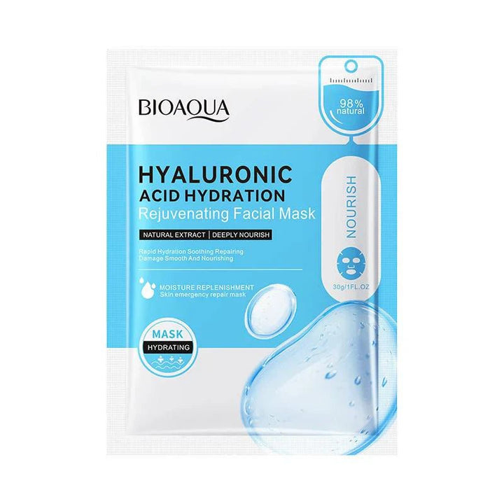 Bioaqua Hyaluronic Acid Rejuvenating Facial Mask 30G - 1 PC bioaqua - Luxeery