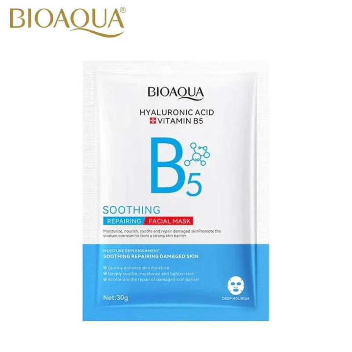 Bioaqua Hyaluronic Acid Vitamin B5 Facial Mask 30G - 1 PC bioaqua - Luxeery