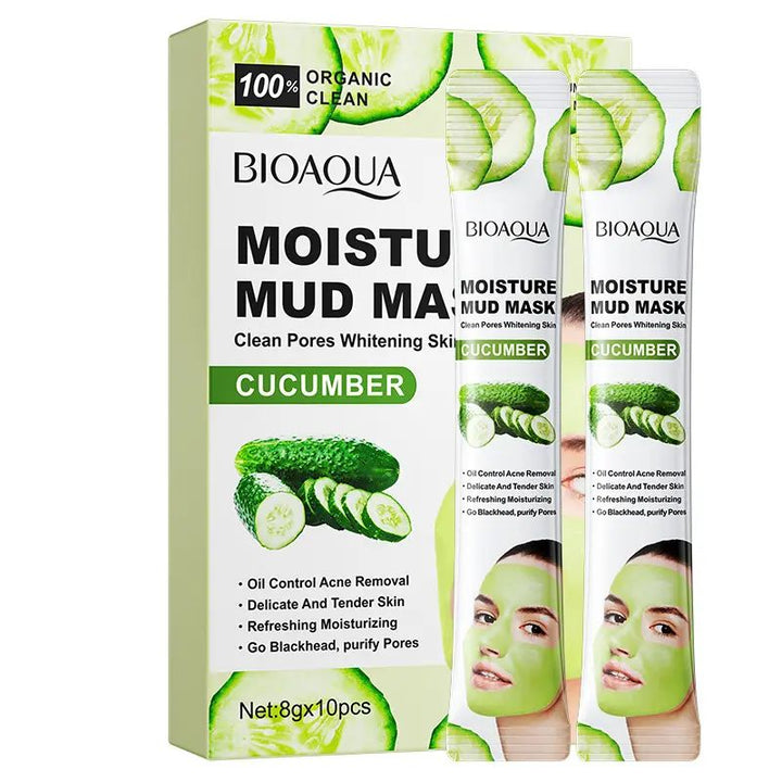 Bioaqua Moisture Mud Mask Cucumber 8Gx10Pc bioaqua - Luxeery