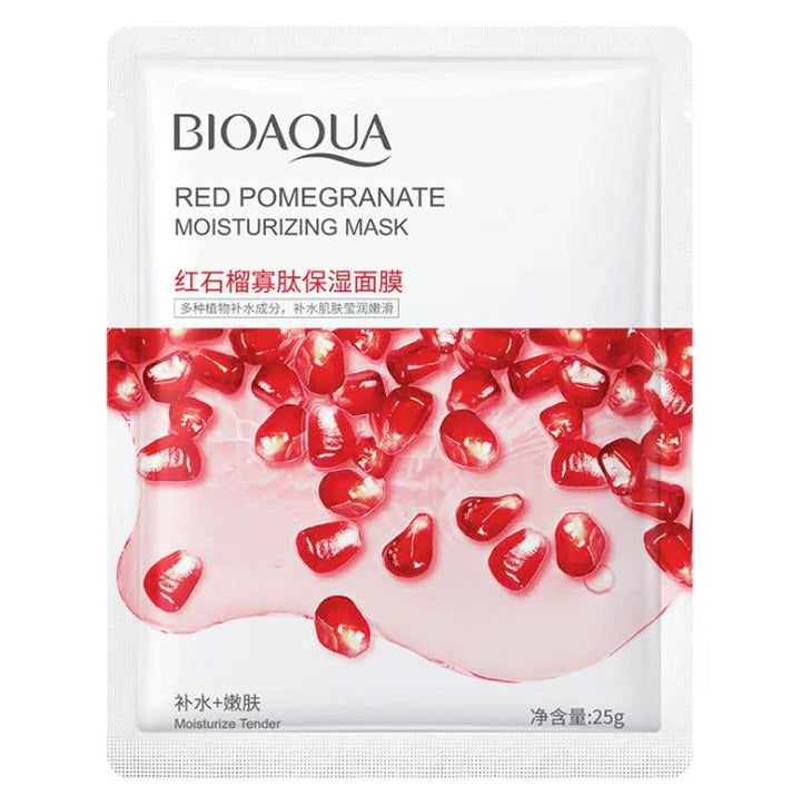 Bioaqua Red Pomegranate Facial Mask - 1 PC bioaqua - Luxeery