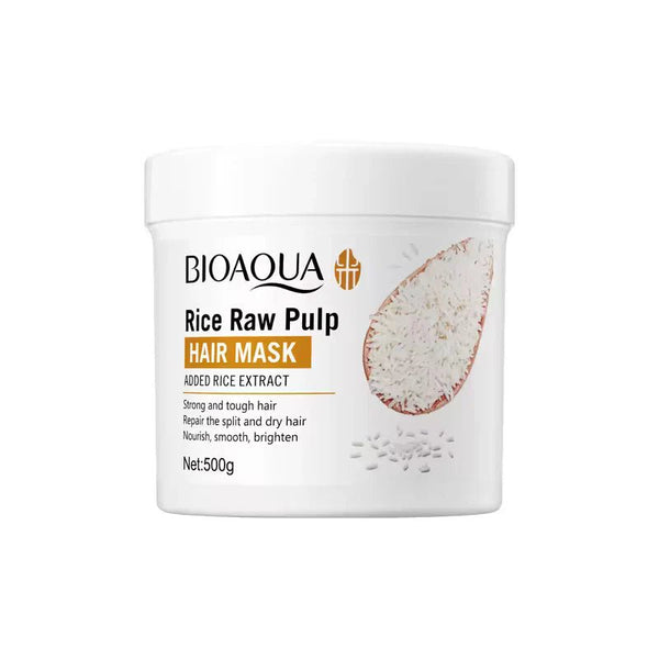 Bioaqua Rice Raw Pulp Hair Mask 500G bioaqua - Luxeery