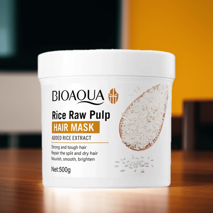 Bioaqua Rice Raw Pulp Hair Mask 500G bioaqua - Luxeery