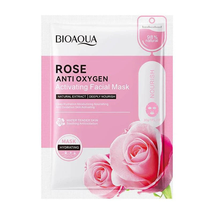 Bioaqua - Rose Anti Oxygen Activating Facial Mask 30G bioaqua - Luxeery