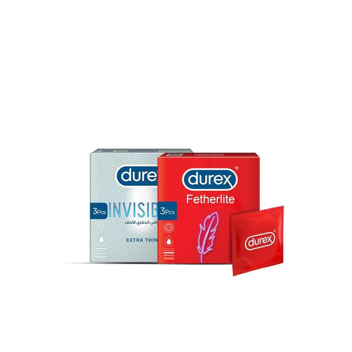 Bundle Durex Condom Invisible 3'S + Durex - Condoms 3S Feather Lite Durex Pakistan - Luxeery