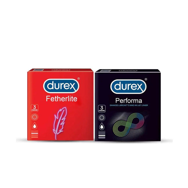 Bundle Durex Condoms 3S Performa + Durex - Condoms 3S Feather Lite Durex Pakistan - Luxeery