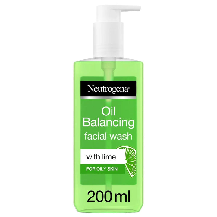 Bundle - Neutrogena Facial Wash Oil Balancing With Lime & Aloe Vera Pump 200Ml + Neutrogena Hydro Boost Gel - Cream Moisturiser 50Ml Neutrogena - Luxeery