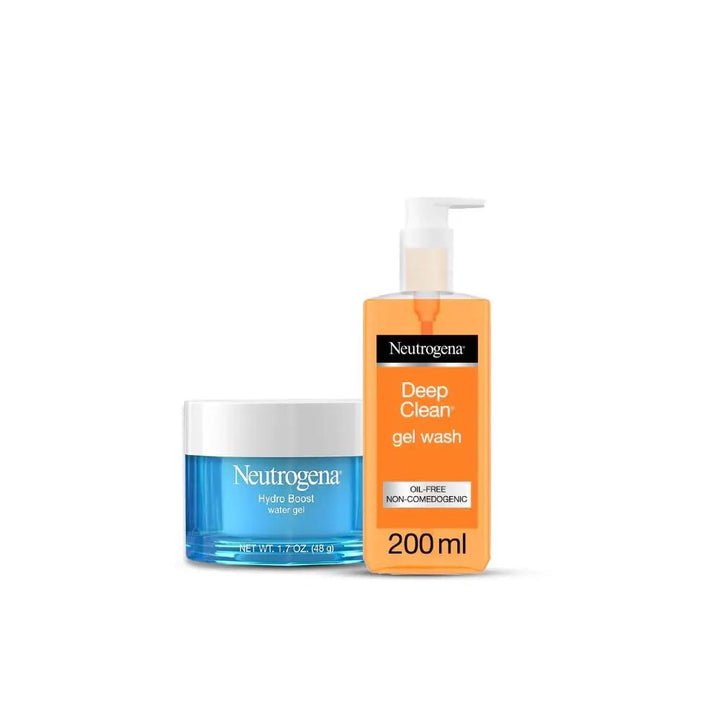 Bundle - Neutrogena - Hydro Boost Water Gel 50 Ml + Neutrogena Deep Clean Gel Wash - 200 Ml Neutrogena - Luxeery