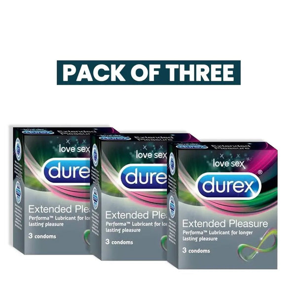 Bundle New - Durex - Pack Of Three Extended Pleasure Condom Durex - Luxeery