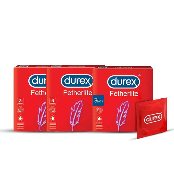 Bundle - Pack of 3 - Durex - Condom 3s feather lite Durex Pakistan - Luxeery