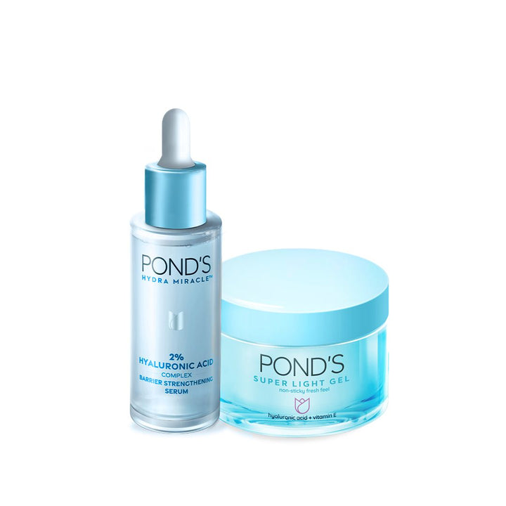 Bundle - POND'S Super Light Gel - 50G + POND's Hydra Miracle Barrier Strengthening Serum - 15ml Ponds - Unilever Pakistan - Luxeery