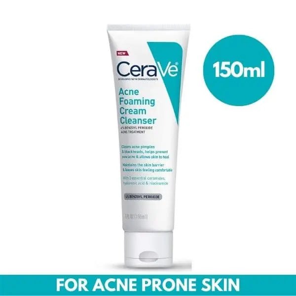 CeraVe Acne Foaming Cream Cleanser 4% BPO - 150ml CeraVe - Luxeery