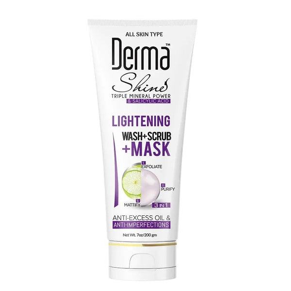 Derma Shine Lightening Wash+ Scrub+ Mask (3 In 1) Derma shine - Luxeery