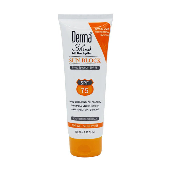 Derma Shine Sun Block Spectrum Spf75 100Ml Derma shine - Luxeery