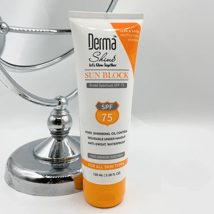 Derma Shine Sun Block Spectrum Spf75 100Ml Derma shine - Luxeery