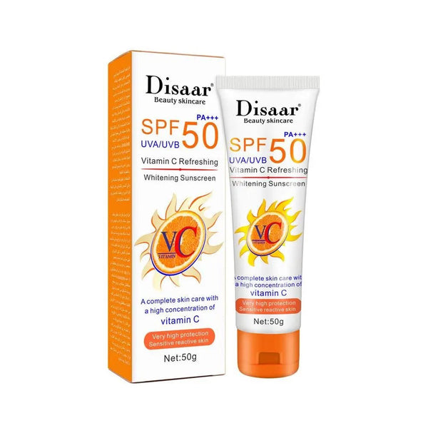 Disaar - Vitamin C Refreshing Whitening Sunscreen Spf 50 Pa+++ 50G Disaar - Luxeery