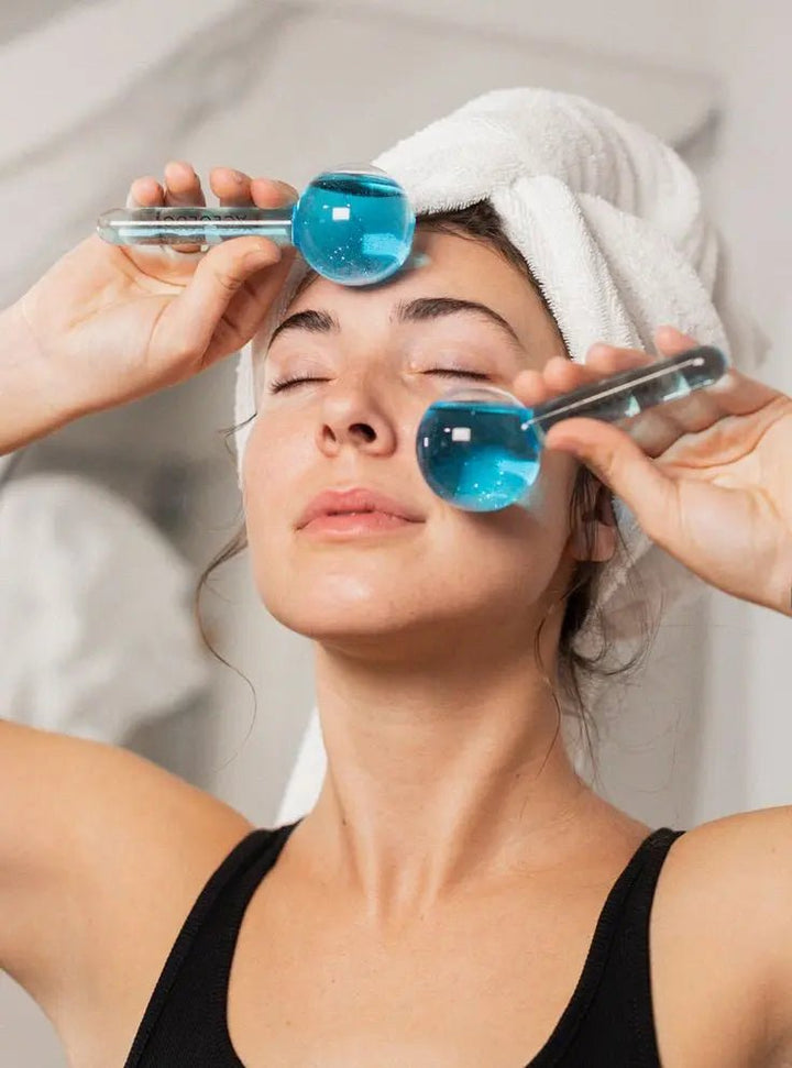 Facial beauty - Facial Cooling Ice Globe Balls - Blue Facial Beauty - Luxeery