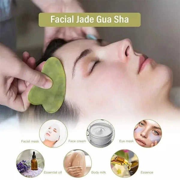 Facial Beauty - Jade Gua Sha Stone Facial Beauty - Luxeery