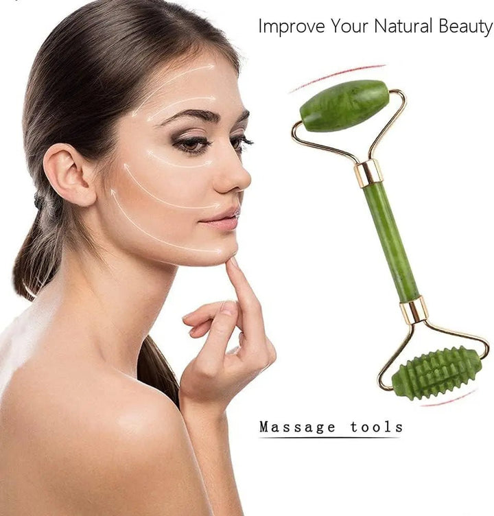 Facial Beauty - Jade + Spiky Roller Facial Beauty - Luxeery