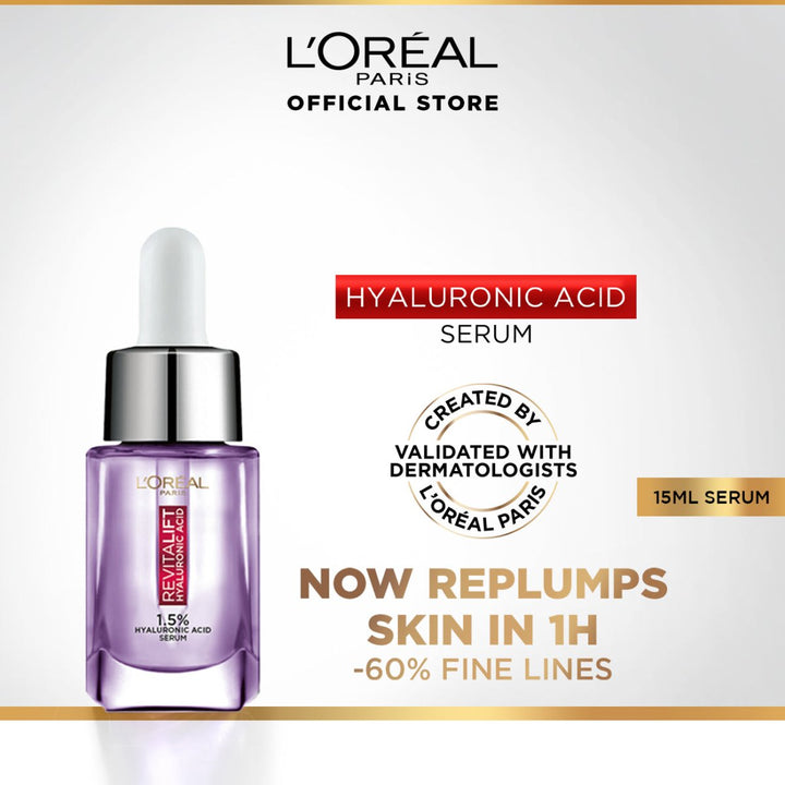 FREE - L'Oreal Paris Revitalift 1.5% Hyaluronic Acid Face Serum 15 Ml Luxeery - Luxeery