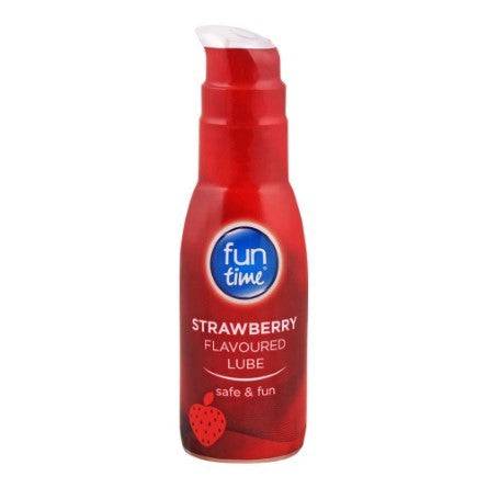 Fun Time Lube Strawberry Flavoured Lube 75Ml Fun Time - Luxeery