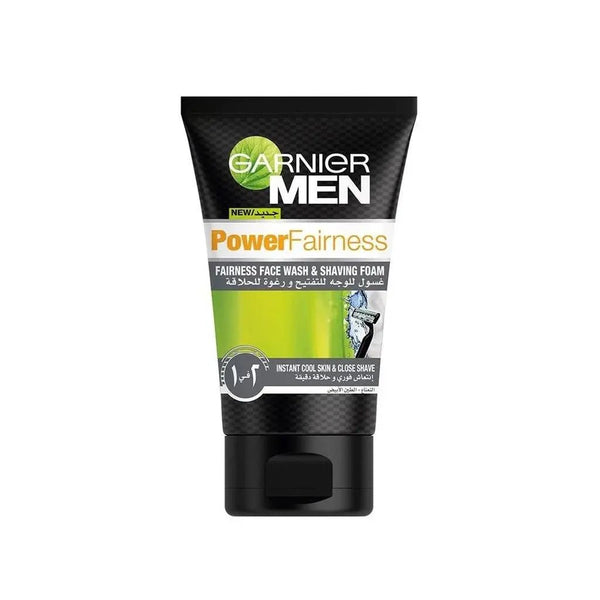 Garnier Men Power White 2 In 1 Fairness Face Wash Shaving Foam 50Ml Garnier SkinCare - Luxeery