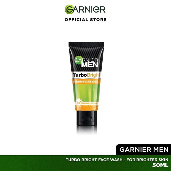 Garnier Men Turbo Bright Face Wash 50 ml - For Brighter Skin Garnier - Luxeery