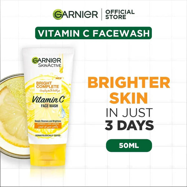 Garnier Skin Active Bright Complete Face Wash - 50ml Garnier - Luxeery