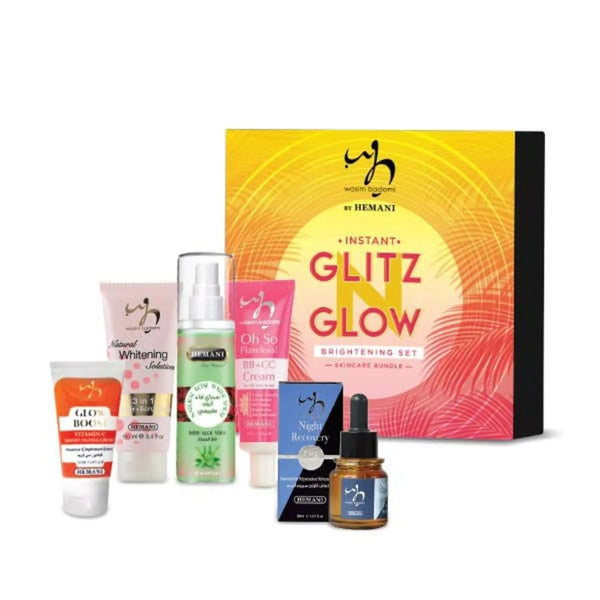 Hemani Instant Glitz N Glow Brightening Skincare Set WB by Hemani - Luxeery