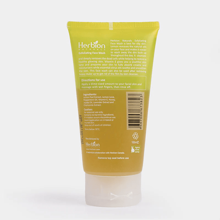 Herbion Oil Control Lemon Exfoliating Facewash 100Ml Herbion - Luxeery