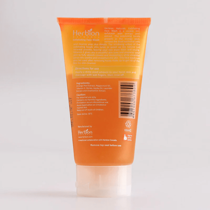 Herbion Orange Exfoliating Facewash 100Ml Herbion - Luxeery