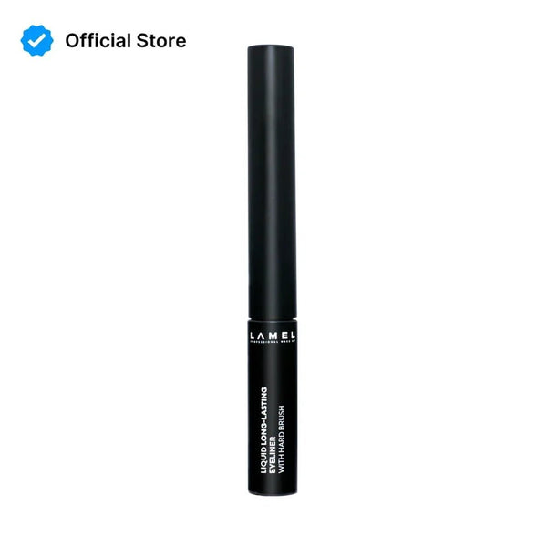 Lamel - Liquid Long - Lasting Eyeliner With Hard Brush №402 Graphite Black Lamel - Luxeery