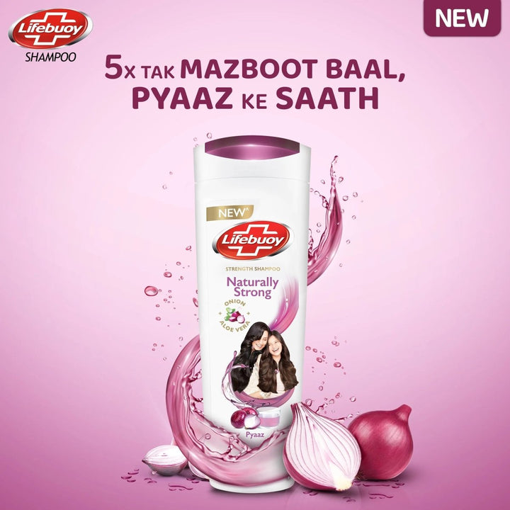 Lifebuoy Naturally Strong Onion & Aloe Vera Shampoo 370ml Lifebuoy - Unilever Pakistan - Luxeery