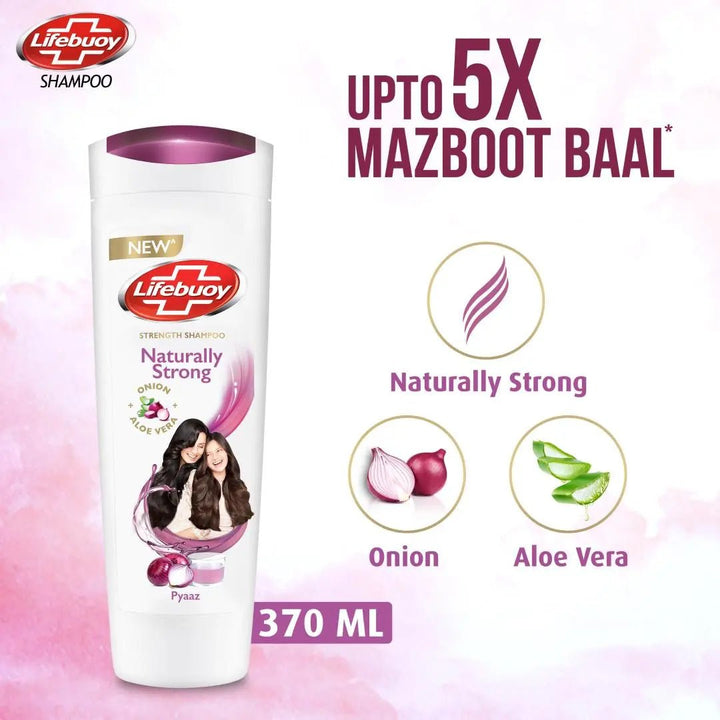 Lifebuoy Naturally Strong Onion & Aloe Vera Shampoo 370ml Lifebuoy - Unilever Pakistan - Luxeery