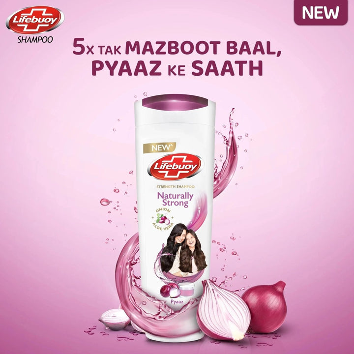 Lifebuoy Naturally Strong Onion & Aloe Vera Shampoo 90ml Lifebuoy - Unilever Pakistan - Luxeery