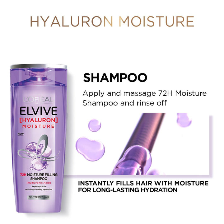 L'Oreal Elvive Hyaluron Moisture Shampoo 175Ml L'Oreal Haircare - Luxeery