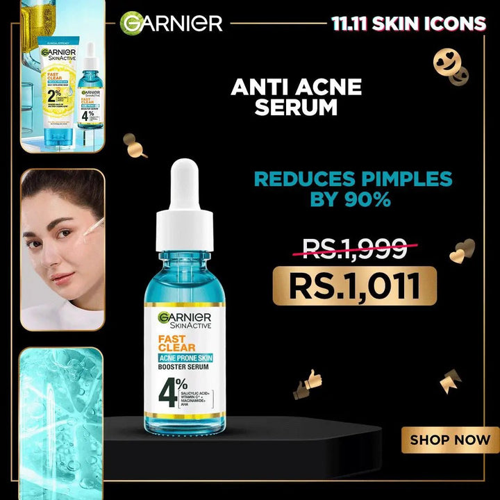 L'Oreal Mega Deals - Garnier Fast Clear Serum for Acne Prone Skin - 30ml L'Oreal Mega Deals - Luxeery