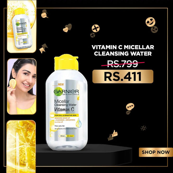 L'Oreal Mega Deals - Garnier Skin Active Vitamin C Micellar Makeup Cleansing Water 125 Ml L'Oreal Mega Deals - Luxeery