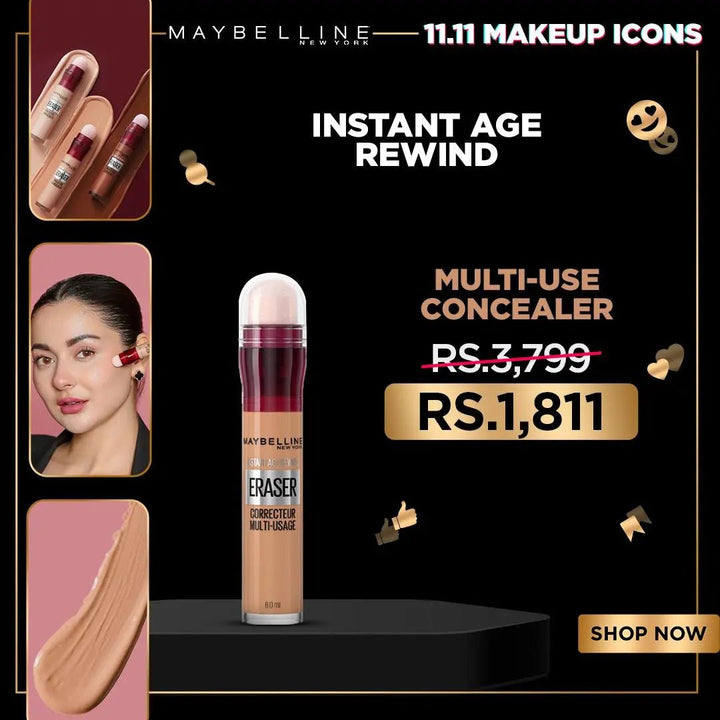 L'Oreal Mega Deals - Maybelline New York Instant Age Rewind Eraser Concealer - 130 Medium L'Oreal Mega Deals - Luxeery