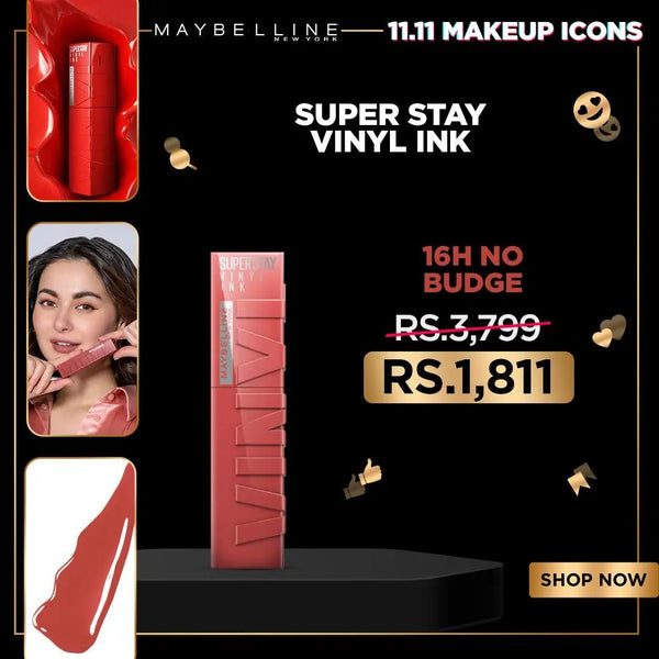 L'Oreal Mega Deals - Maybelline New York Superstay Vinyl Ink - Peachy L'Oreal Mega Deals - Luxeery