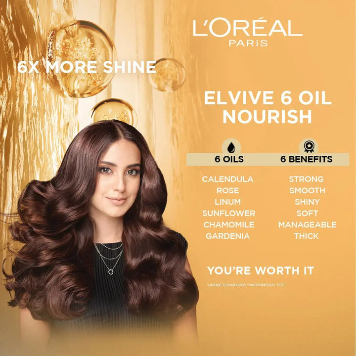 L'Oreal Paris - Elvive 6 Oil Nourish Conditioner 175 ml - For Dull & Dry Hair L'Oreal CPD - Luxeery