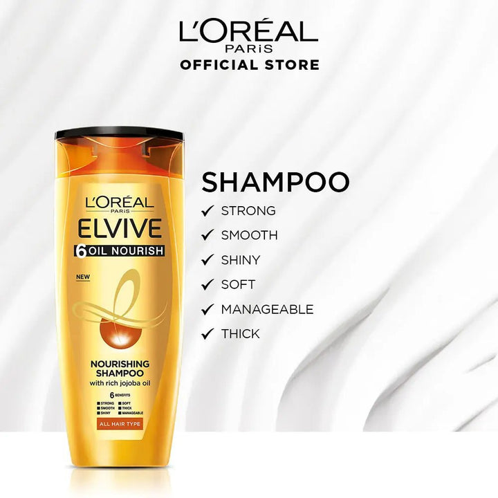 L'Oreal Paris - Elvive 6 Oil Nourish Shampoo 360 ml - For Dull & Dry Hair L'Oreal CPD - Luxeery