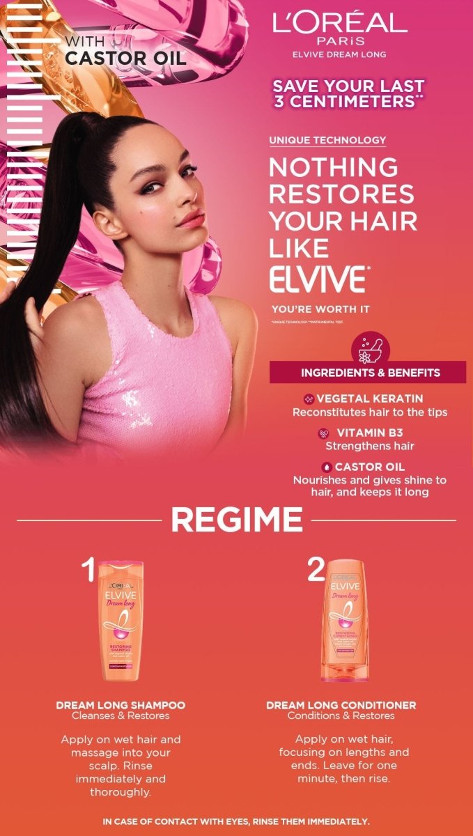 L'Oreal Paris Elvive Dream Long Resorting Shampoo 175Ml L'Oreal Haircare - Luxeery