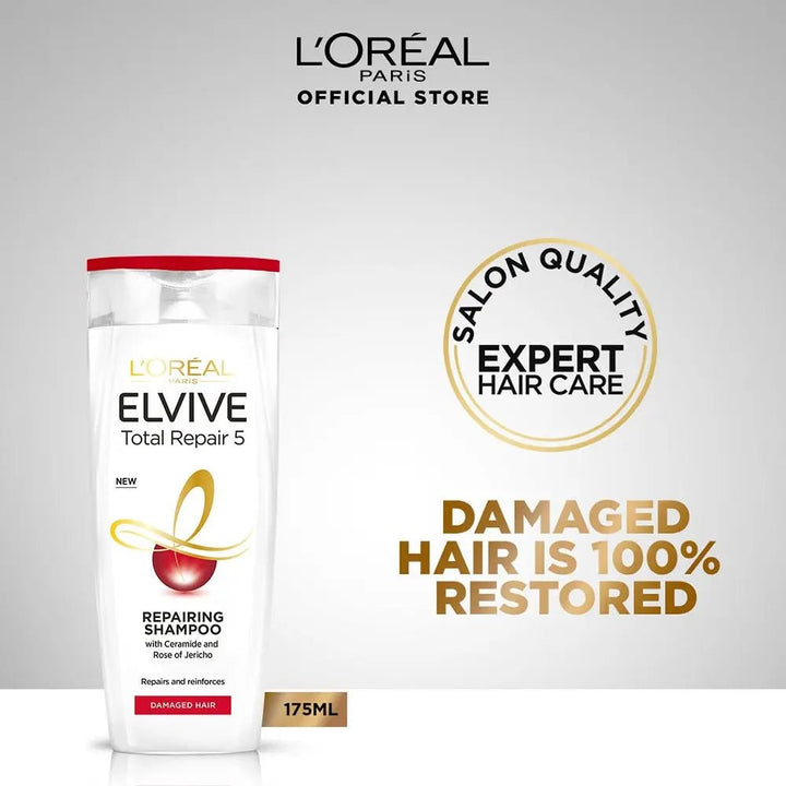 L'Oreal Paris Elvive Total Repair 5 Shampoo 175 Ml - For Damaged Hair L'Oreal Haircare - Luxeery