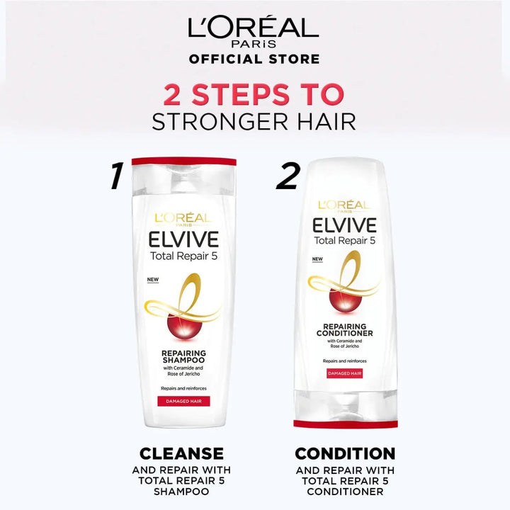 L'Oreal Paris Elvive Total Repair 5 Shampoo 175 Ml - For Damaged Hair L'Oreal Haircare - Luxeery