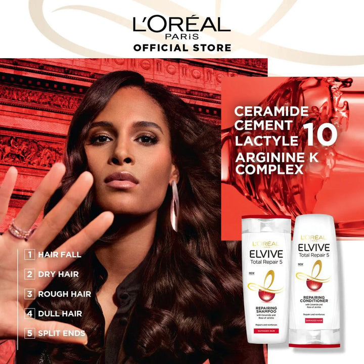 L'Oreal Paris Elvive Total Repair 5 Shampoo 175 Ml - For Damaged Hair L'Oreal Haircare - Luxeery